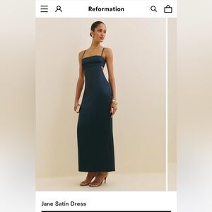 Reformation NWT Jane Satin Dress